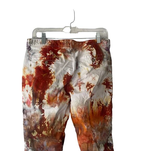 GAP Women's Size 6 W 28 Tie Dye Summer Girlfriend Khaki Crop Pants‎ - Picture 5 of 10